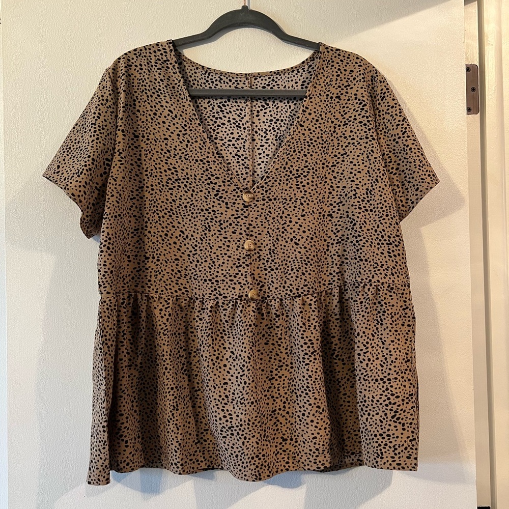 Print SHEIN V-neck - 1X